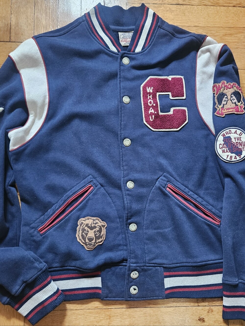 Who.A.U. Varsity Jacket with Patches